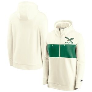 Nike White and Green Hoodie